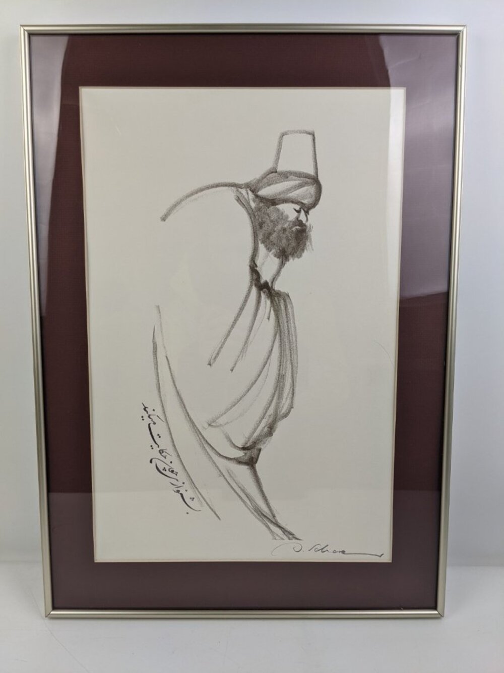Original Drawing David Schaal Matted & Framed 16" x 22" Artwork